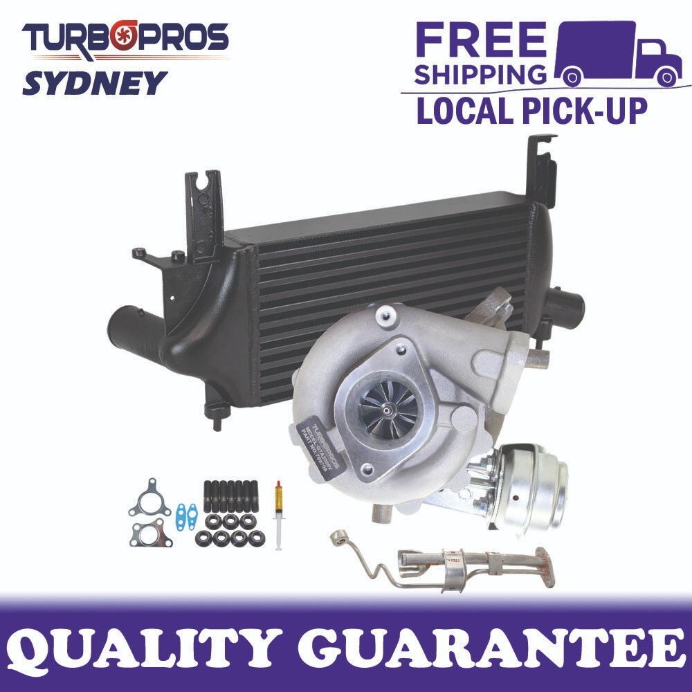 Upgrade Turbo+75mm Intercooler+Oil Feed Pipe For Nissan Navara D40 2.5L 4 Bolts