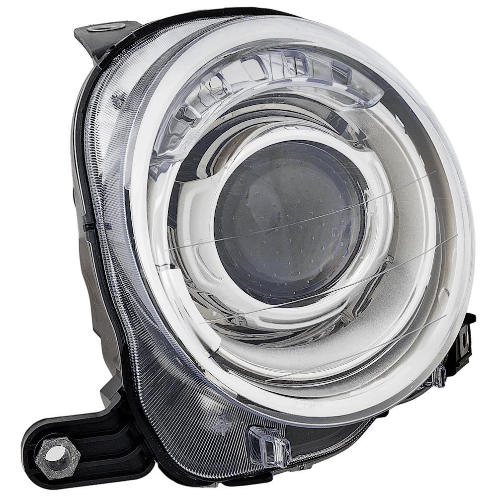 Upgraded Left Headlight for Fiat 500 2012-2019 - FI2502100C 5182429AE REPF100186Q Compatible