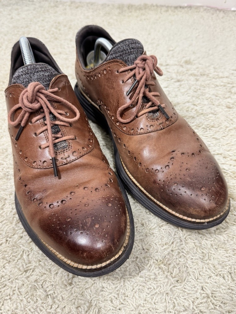Cole Haan OriginalGrand Wingtip Oxford Mens 11M Brown Leather Dress Shoes C32062