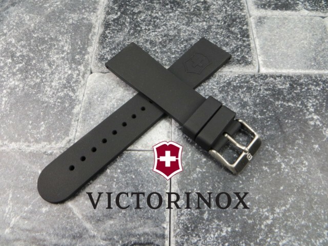 Victorinox Swiss Army Rubber Strap Black Maverick Diver Watch Band 22mm 20mm V
