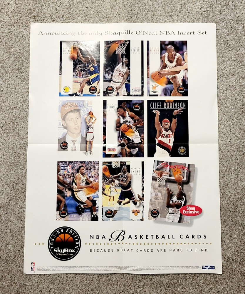 PROMO POSTER SHAQUILLE O'NEAL DAVID ROBINSON PATRICK EWING SHAWN BRADLEY SPREWEL