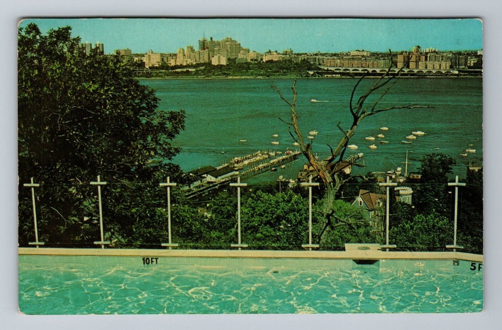New York City NY,, Horizon House, Florence Chadwick Vintage Souvenir Postcard