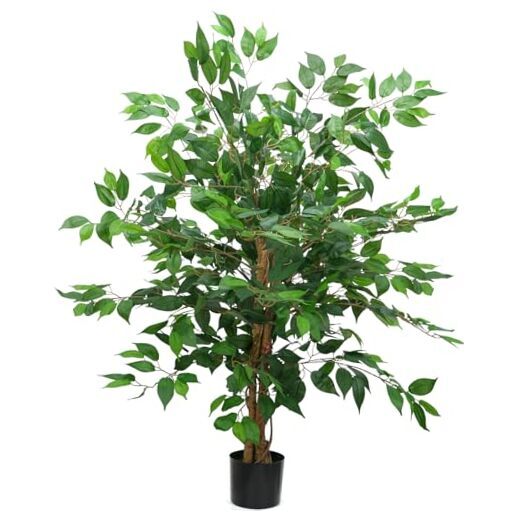 4FT Artificial Ficus Tree with Natural Trunk for Indoor Decor