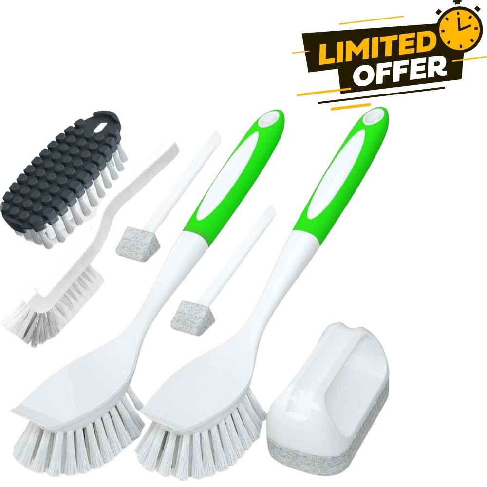 5Pack Kitchen Cleaning Brush, Green