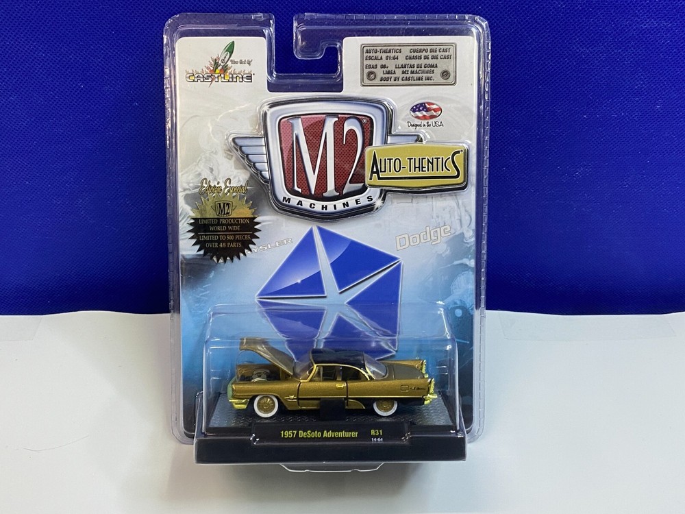 M2 MACHINES 1/64 SCALE GOLD CHASE 1957 DESOTO ADVENTURER 1 OF 500