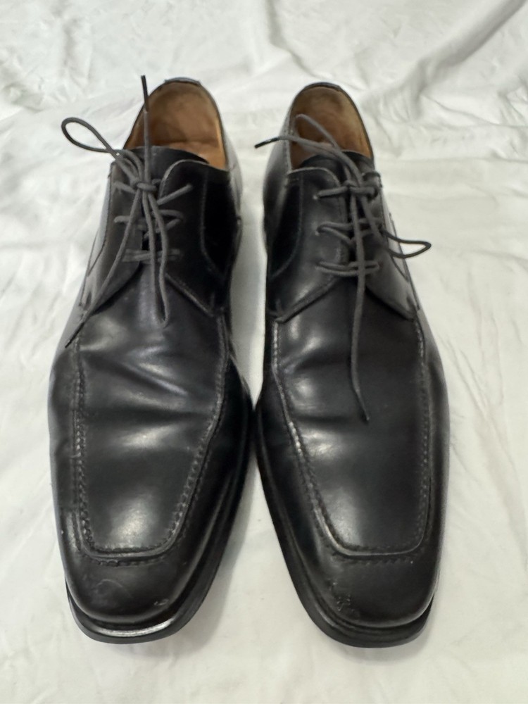 Magnanni Men's Leather Dress Shoes Size 8.5 Black Made In Spain Lace Up Oxford