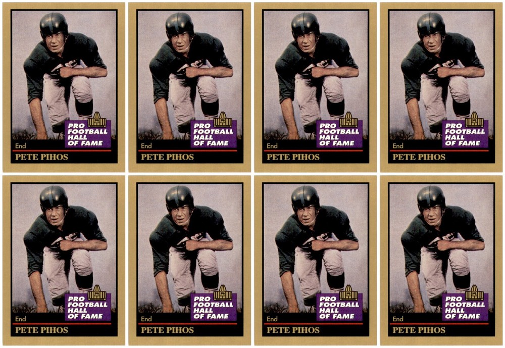 (8) 1991 ENOR Pro Football HOF #117 Pete Pihos Philadelphia Eagles Card Lot