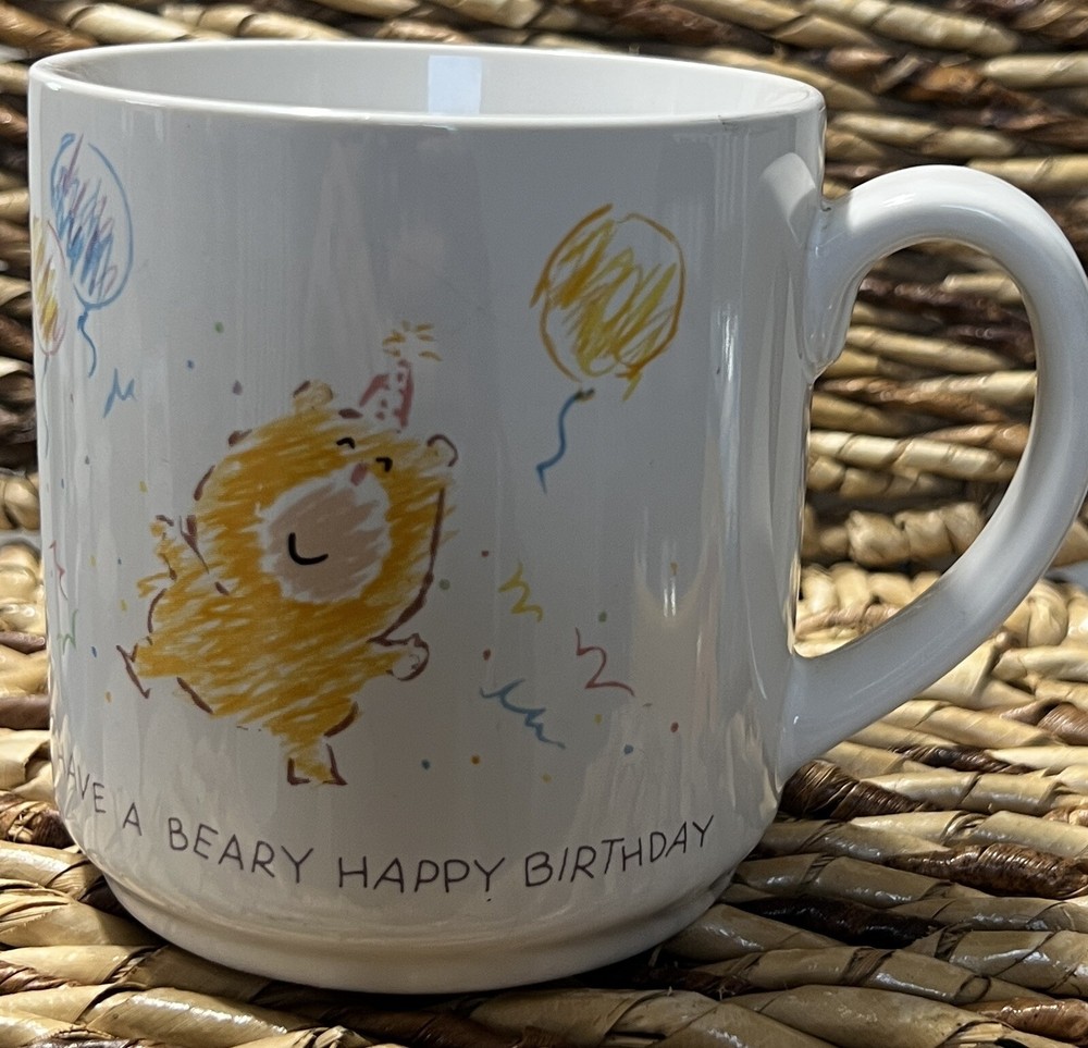 Vintage Carlton Cards Coffee Mug Beary Happy Birthday Alan Ota