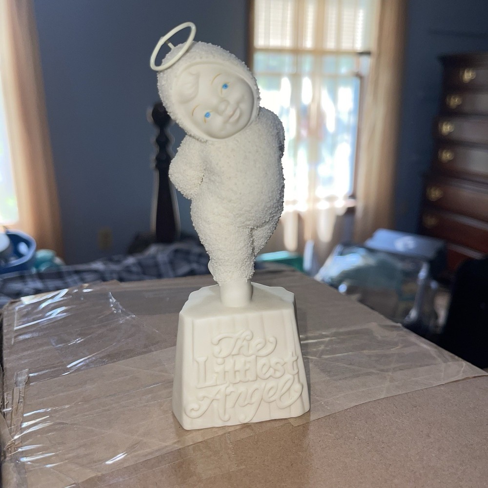 Department 56 Snowbabies The Littlest Angel Figurine 1999 Blue Eyes Halo