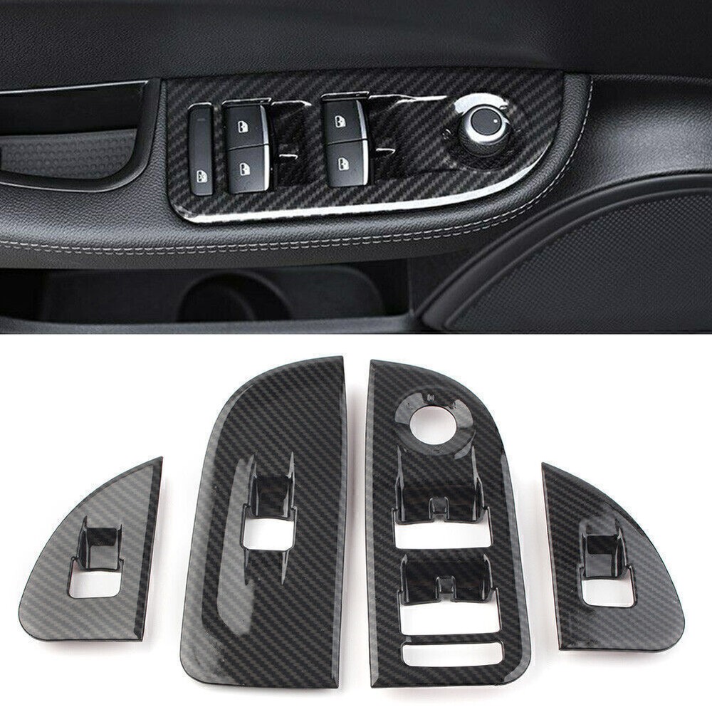 4-Piece Carbon Fiber Window Switch Frame for Alfa Romeo Giulia 2017-2020