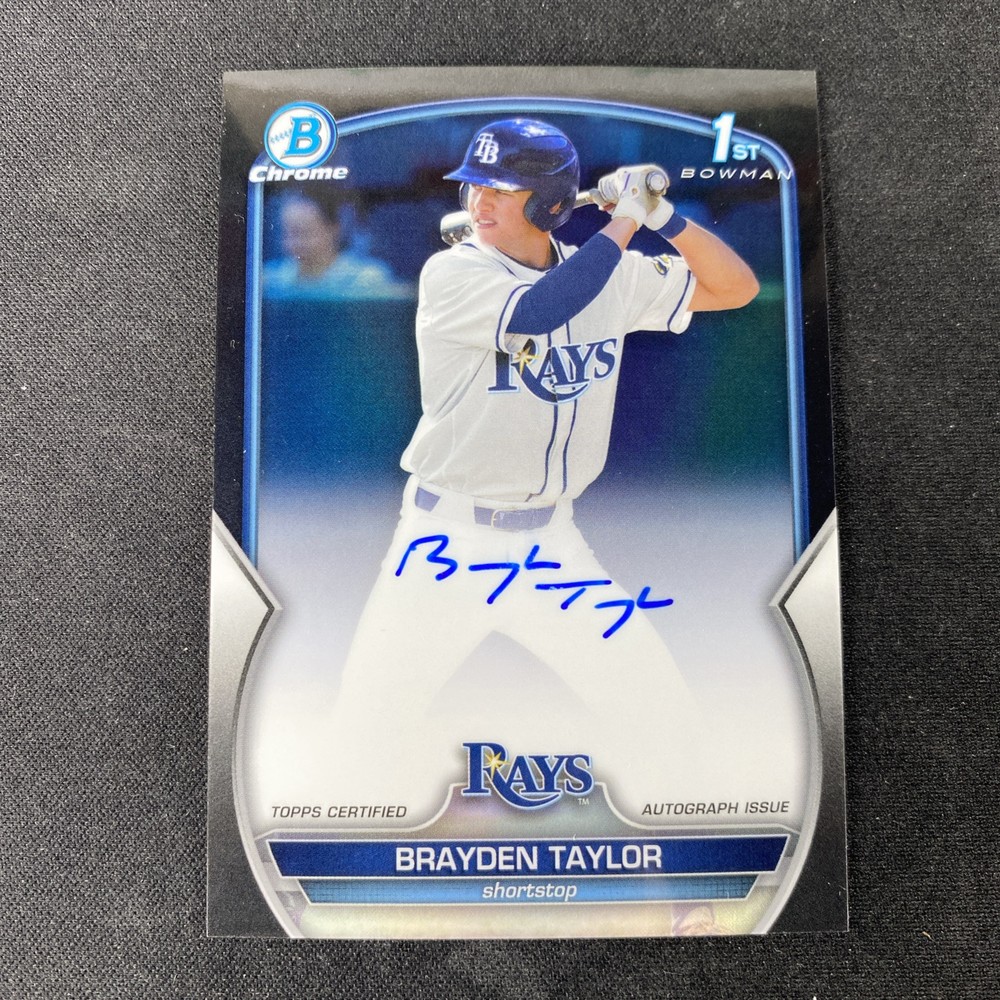 2023 Bowman Draft - Chrome Autographs Black Refractor #CDA-BT Brayden Taylor /75