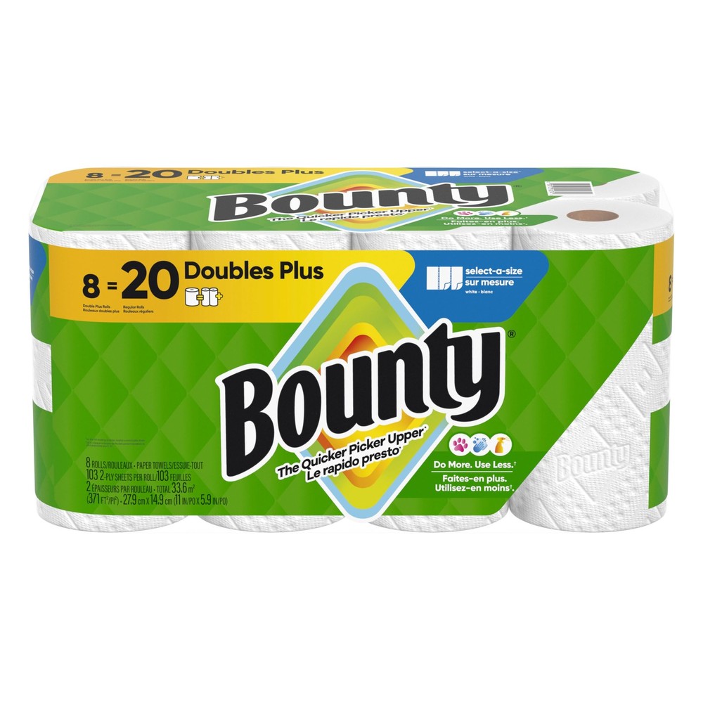 Select-A-Size White Paper Towels 8 Double Rolls Equals 20 Regular Rolls