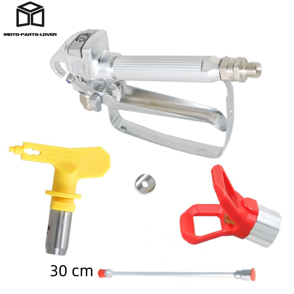 3600PSI Airless Paint Spray Gun 517 + Universal Extension Pole Rod 30cm Aluminum