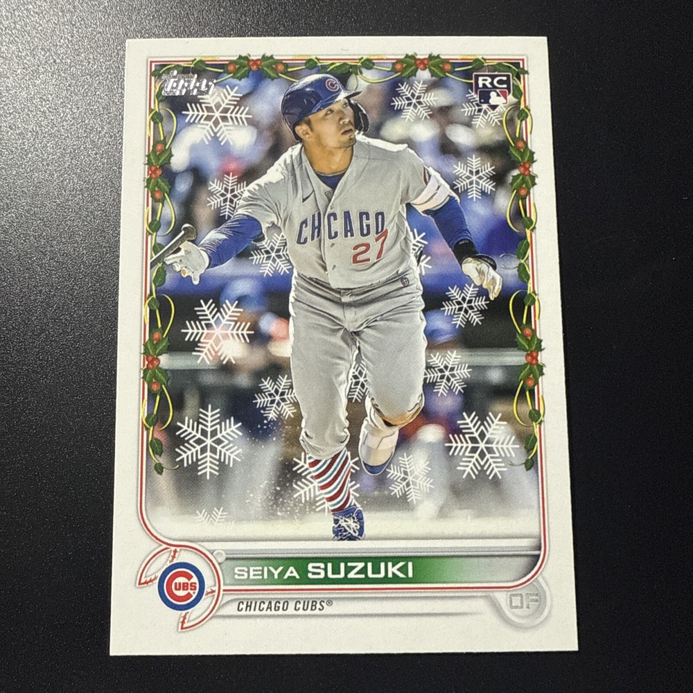 Seiya Suzuki 2022 Topps Holiday - Candy Cane Socks SP - #HW177 Cubs RC 819