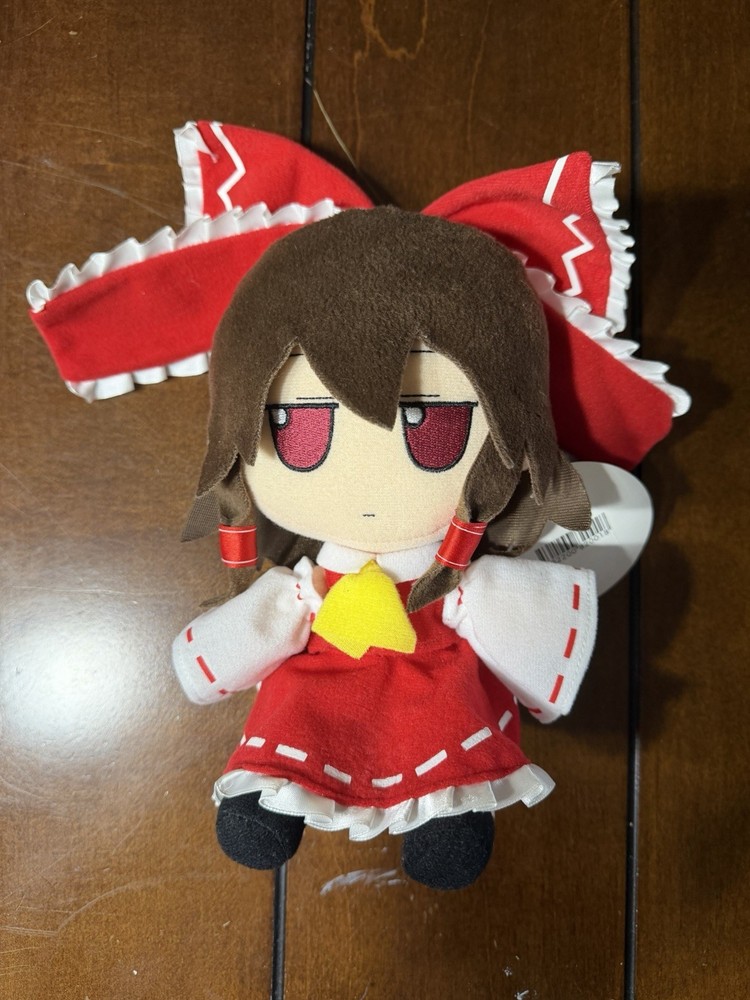 Touhou Project Genuine Reimu Hakurei Fumo V1 Plush With Tag Attached