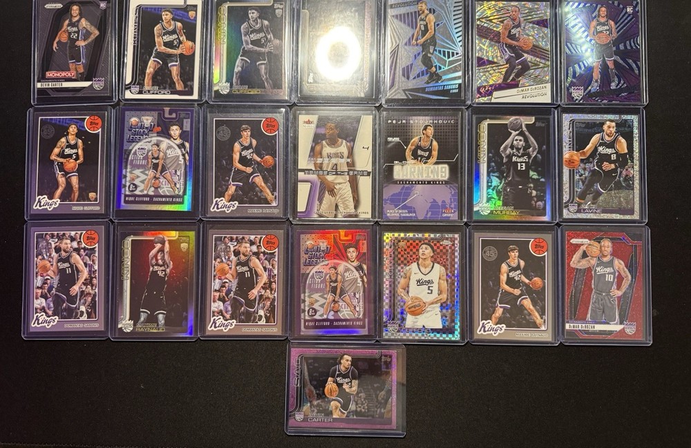 Sacramento Kings Mixed Trading Card Lot