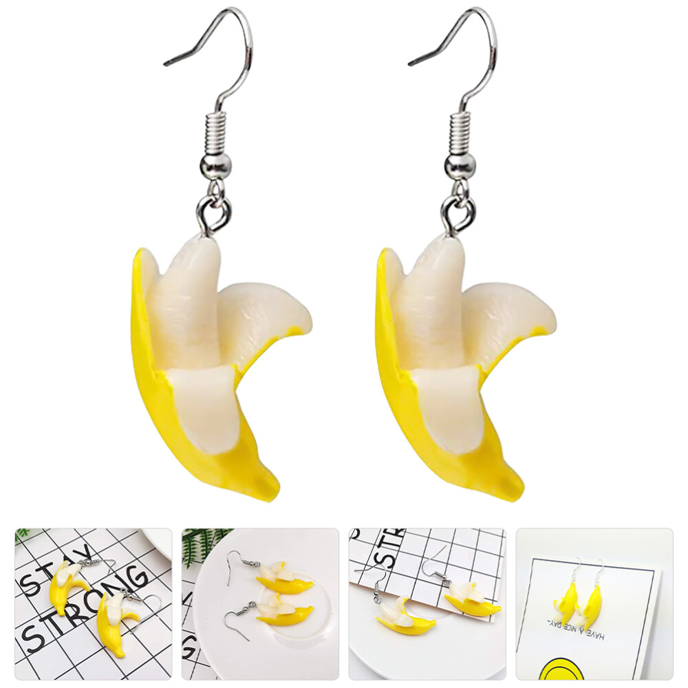 Banana Fruit Earrings Skirt Accessories Individualized 's