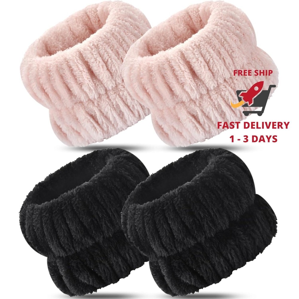 Spa Facial Cleansing Bracelets & Towels 4-Pack