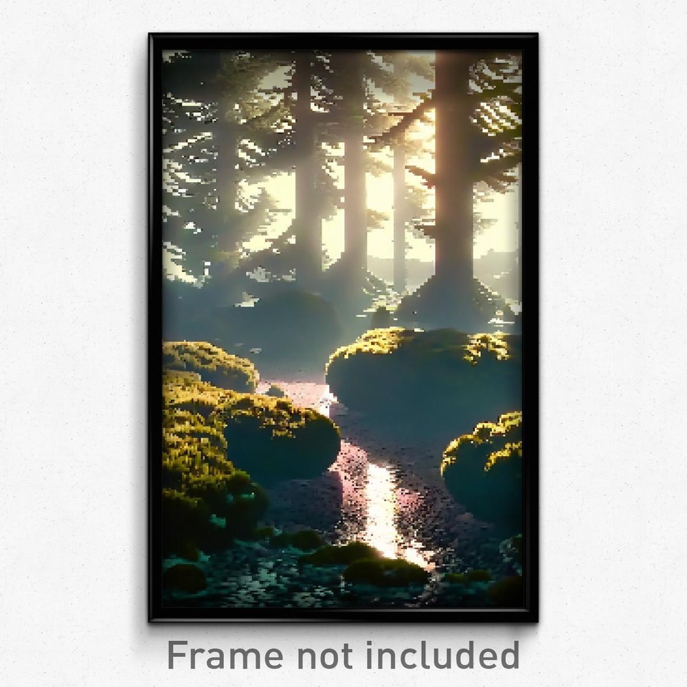 8 Bit Pixel Art Poster of Rubbery Heath - Psychedelic Trippy Video Game Print