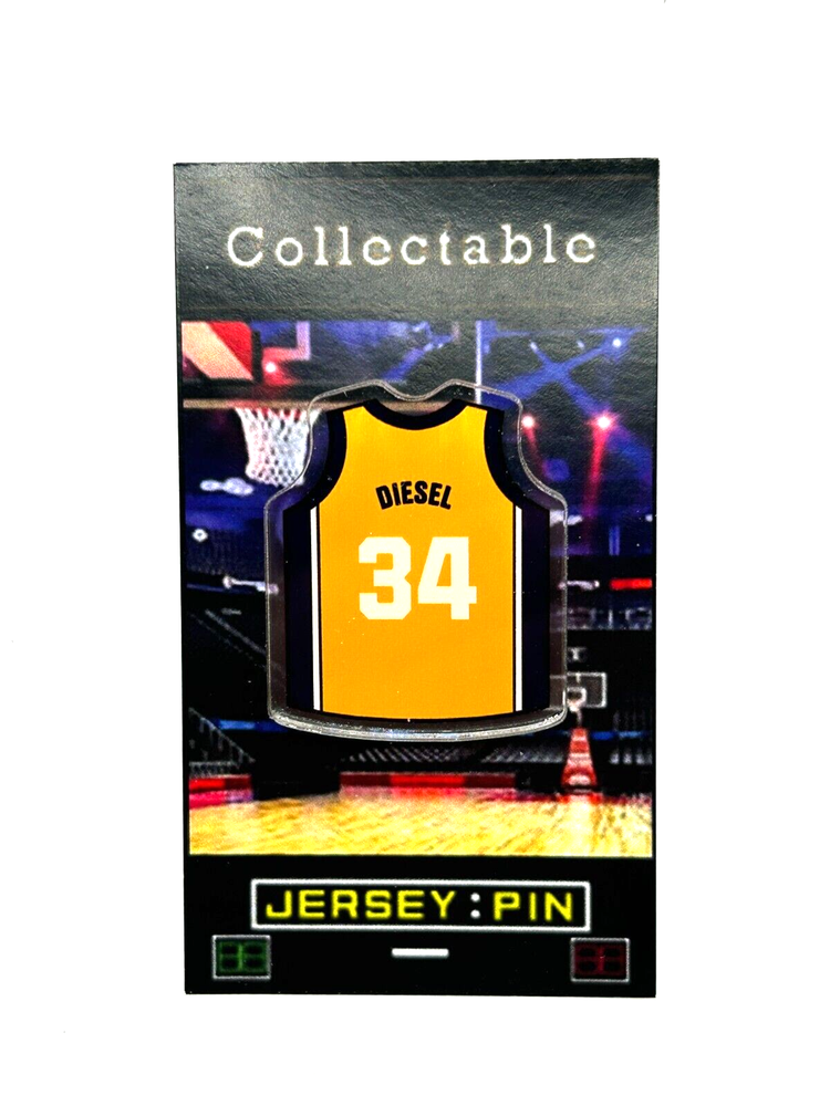 Los Angeles Lakers Shaq jersey lapel pin with classic nickname free shipping