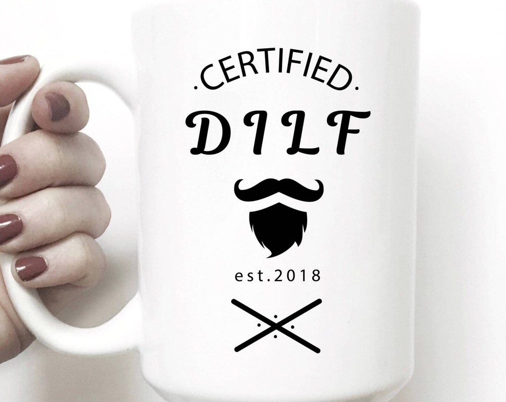 Pregnancy Announcement Mug Certified Dilf Dad To Be Dad Mug New Parent Gift Dilf