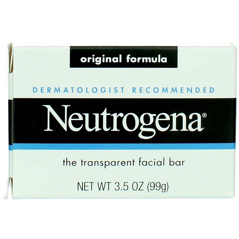 4 Pack Neutrogena The Transparent Original Formula Facial Bar, 3.5 oz