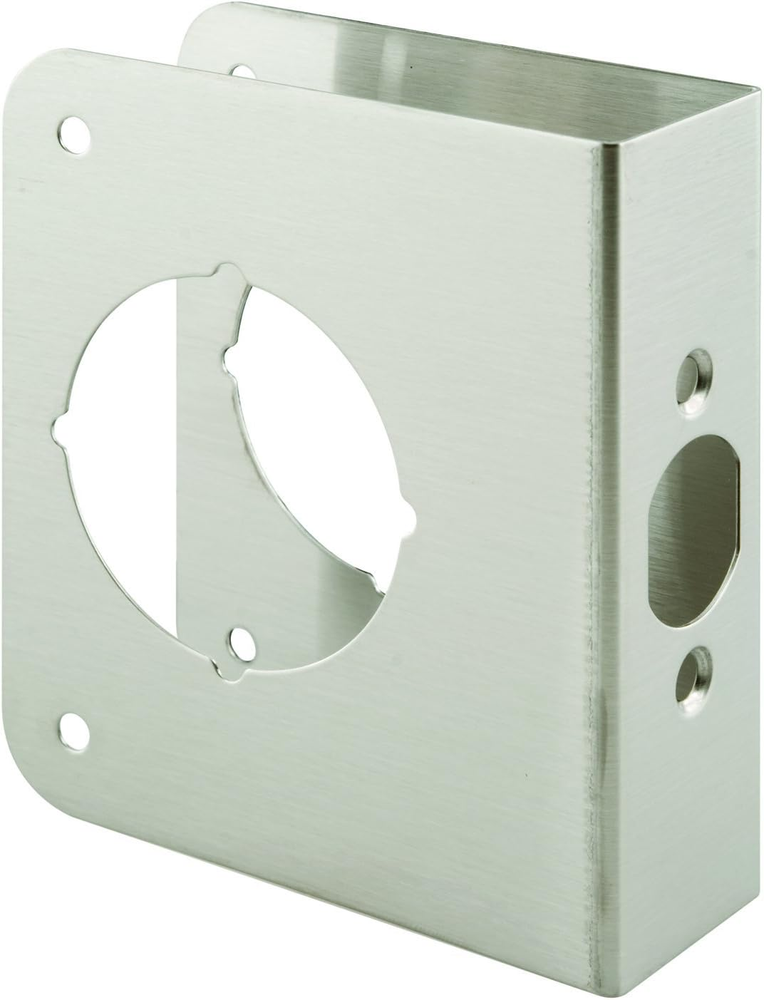 Prime-Line MP9454 Lock and Door Reinforcer, 1-3/8 In. X 2-1/8 In., Stainless Ste