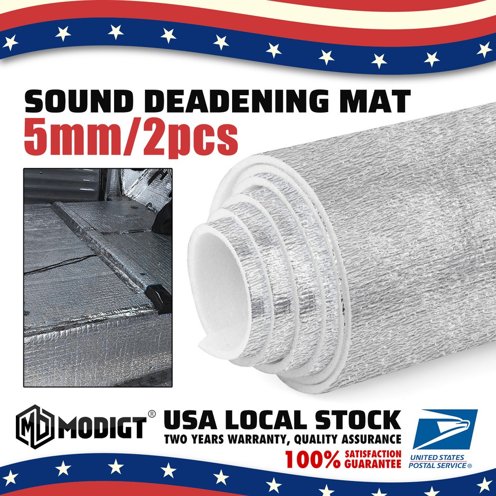 Thermal Sound Deadener Car Heat Shield Insulation Noise Reduce Pad 32sqft 5mm 2X