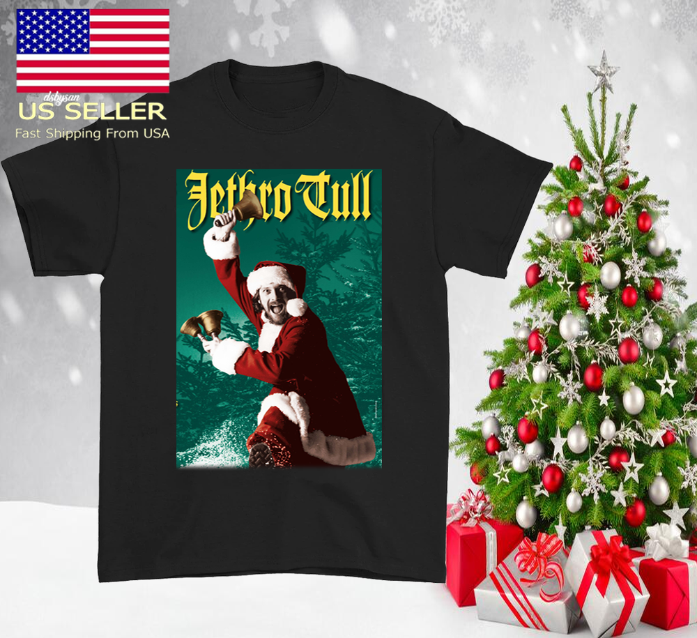 Jethro Tull Christmas Ian Anderson black T-shirt short sleeve S-5Xl 38