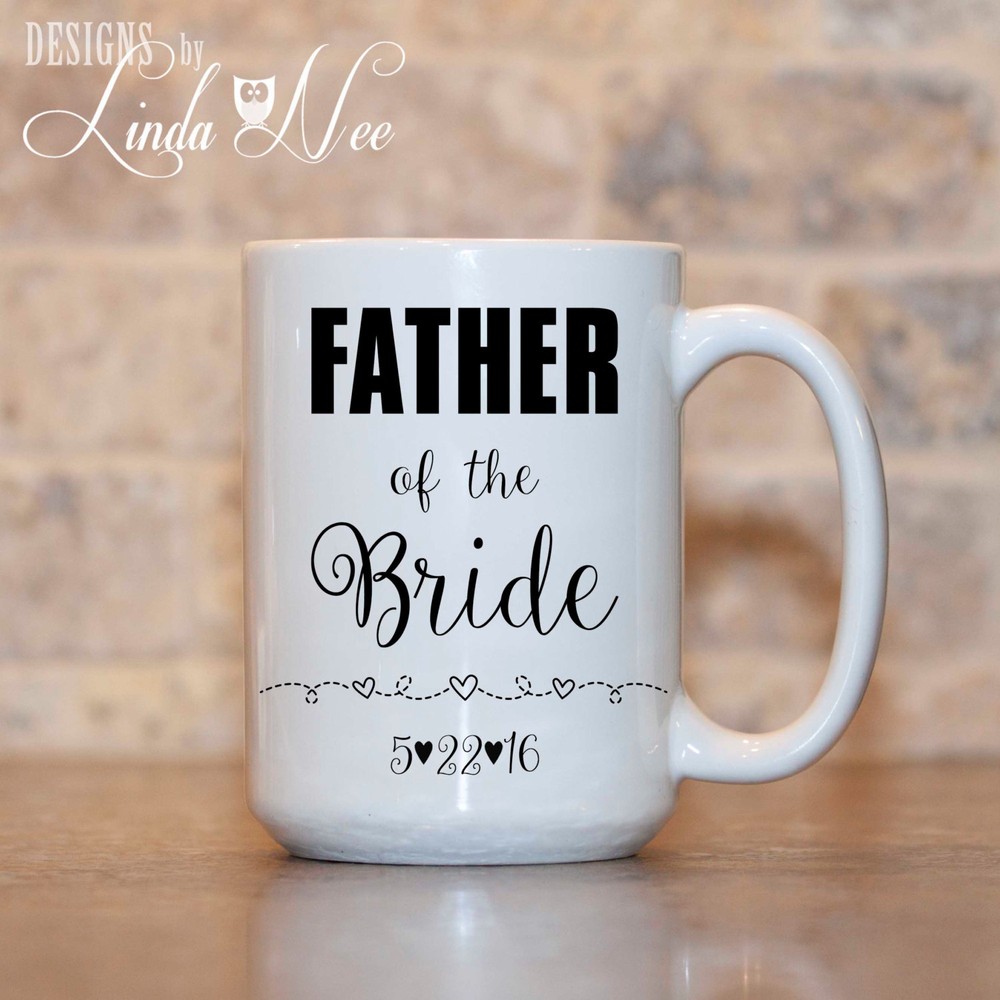 Personalized Father Of The Bride Mug Bridal Party Gift Wedding Party Gift Father