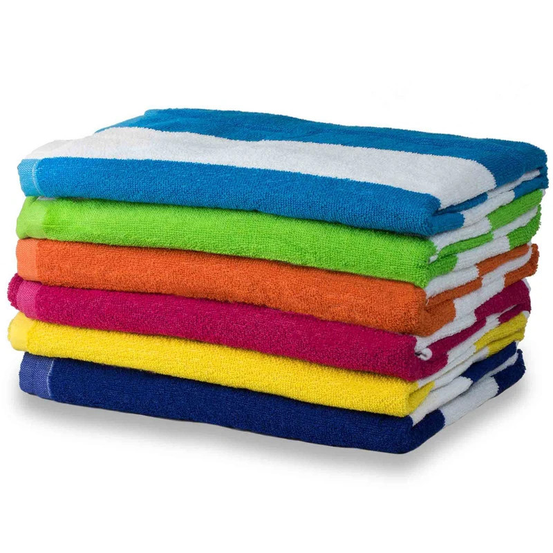 Copa Cabana 6-Piece 100% Cotton Beach Towel Set in Multi Colors