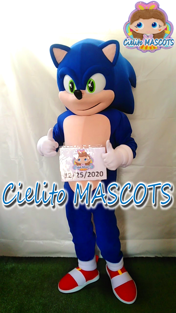 Sonic Mascot Sonic Costume cosplay botarga halloween cartoon Cielito MASCOTS