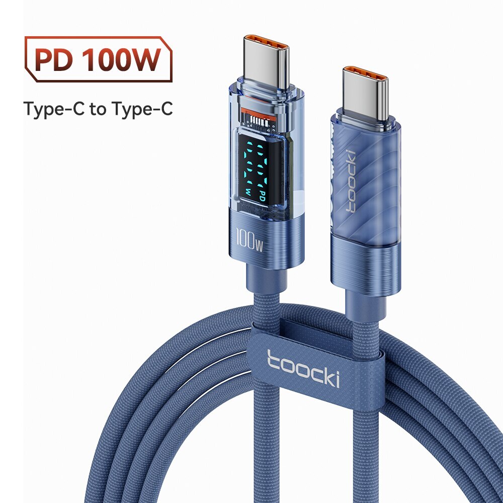 100W USB-C to USB-C 5A Fast Charging Cable for iPhone 16 15 Samsung Galaxy