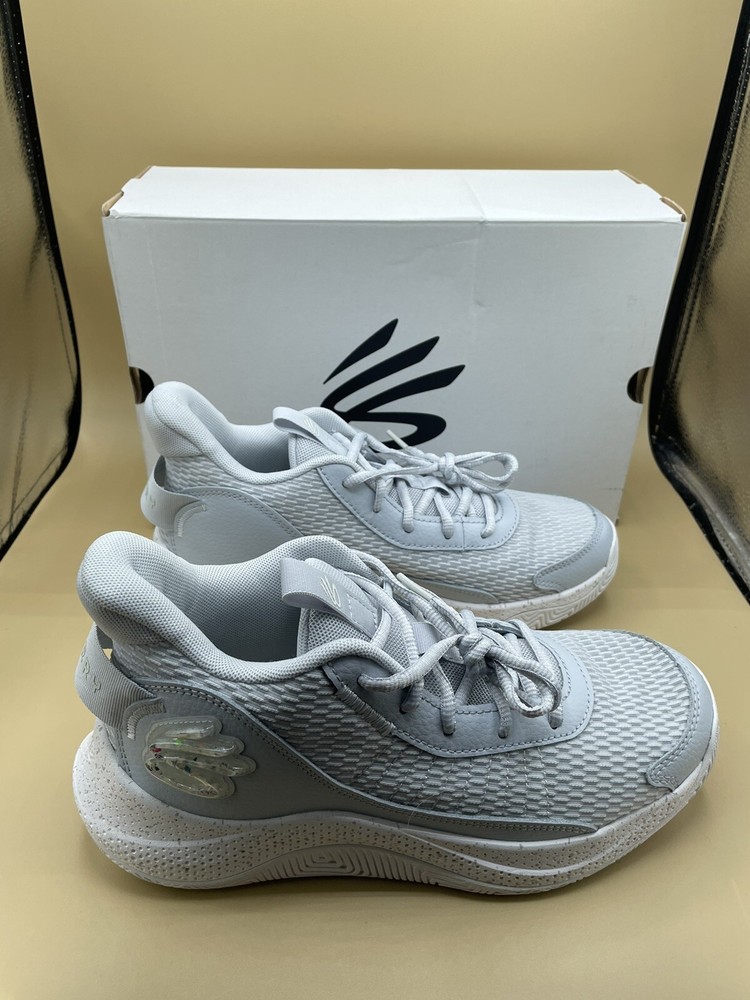 Men Sz 8/ Women Sz 9.5 Under Armour Curry 3Z7 Halo Grey Basketball Shoes In Box
