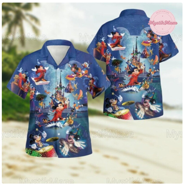 Disneyland Button 3D HAWAII SHIRT HALLOWEEN GIFT CHRISTMAS GIFT BEST PRIC