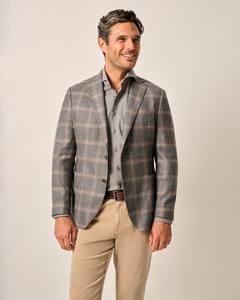 Johnnie-O Giovanni Wool Cashmere Sport Coat Charcoal Size 42