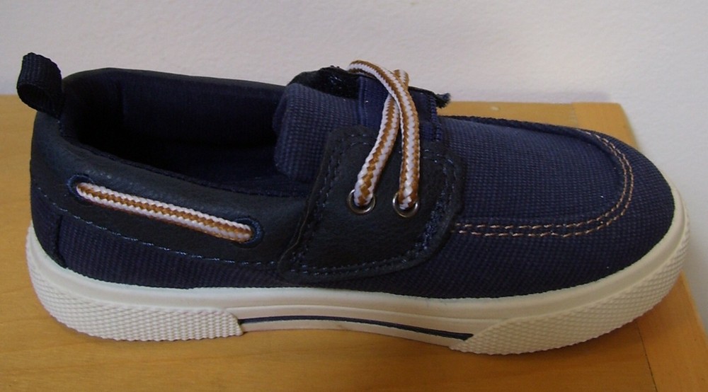 Toddler Boys Carter's Blue Cosmo 6 Canvas Boat Shoes Sz 9