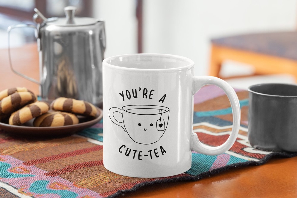 Cute Tea Lover Mug with Romantic Puns – Perfect Gift