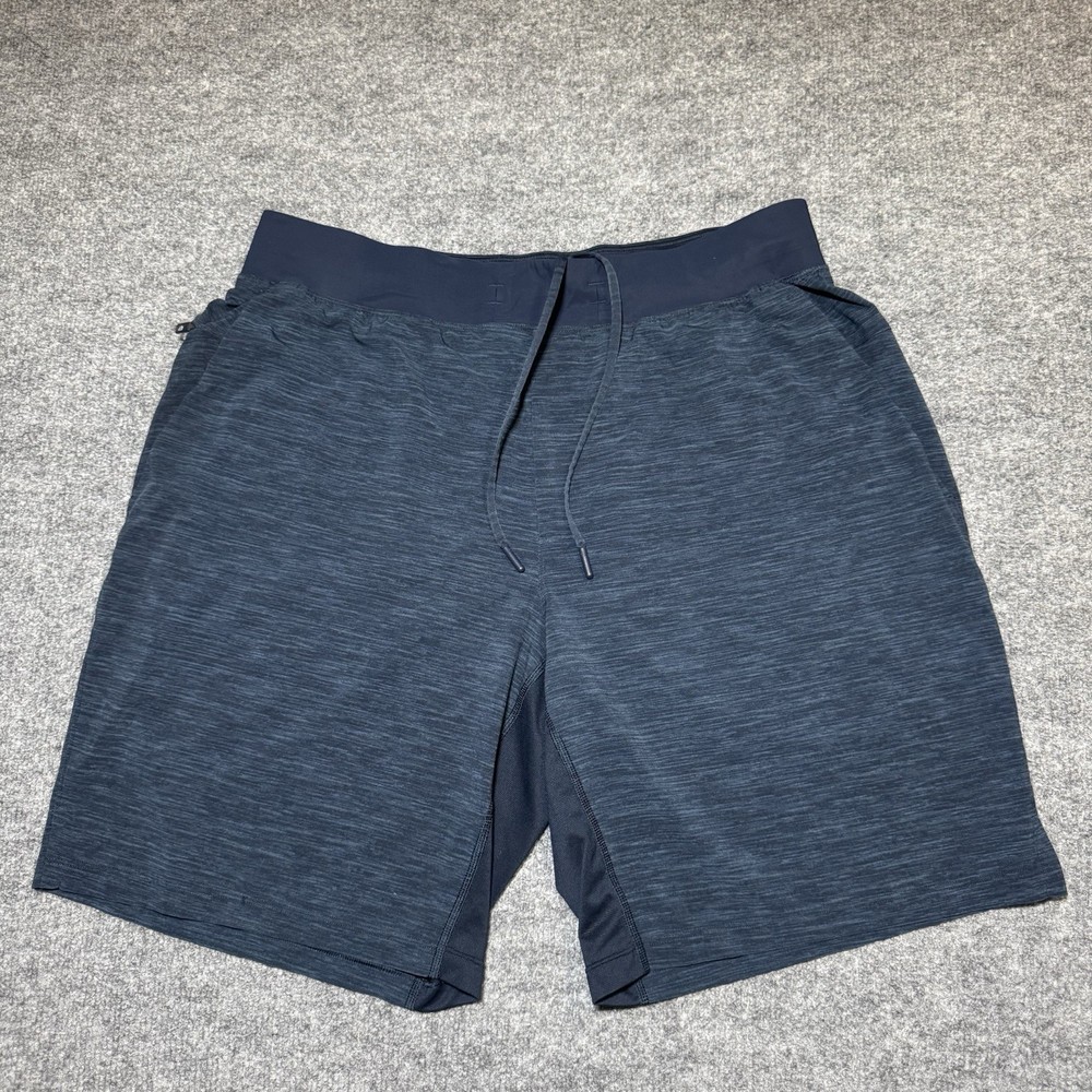 Lululemon Pace Breaker Shorts Mens XL Blue Navy Abstract 9” Inseam Linerless