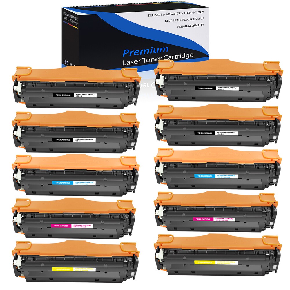 10PK CC530A CC533A 304A Color Toner Set for HP LaserJet CM2320fxi CM2320n MFP