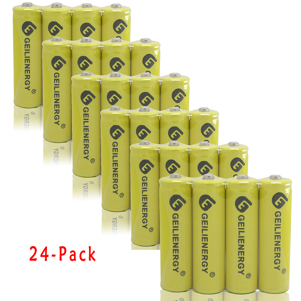 24x AA 2A Size 1.2V Ni-CD Rechargeable Battery For Solar Lights Lawn Lamp USA