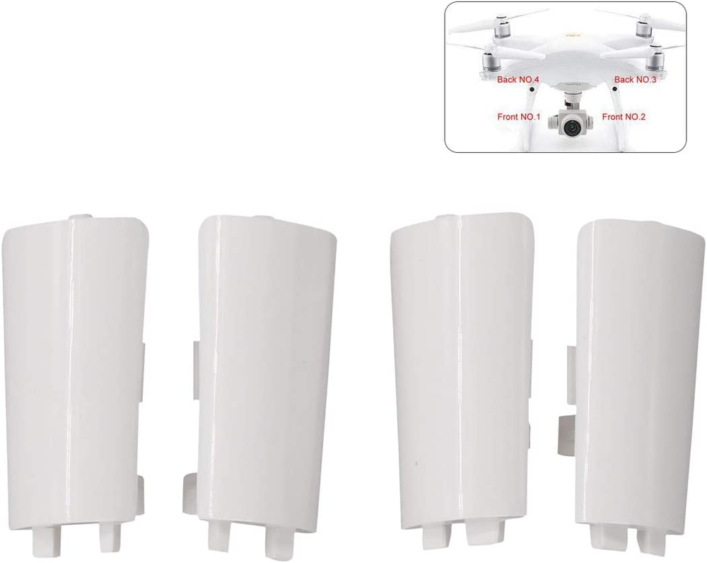 4PCS Landing Gear Antenna Covers for DJI Phantom 4 Pro Drone (Set 1-4)