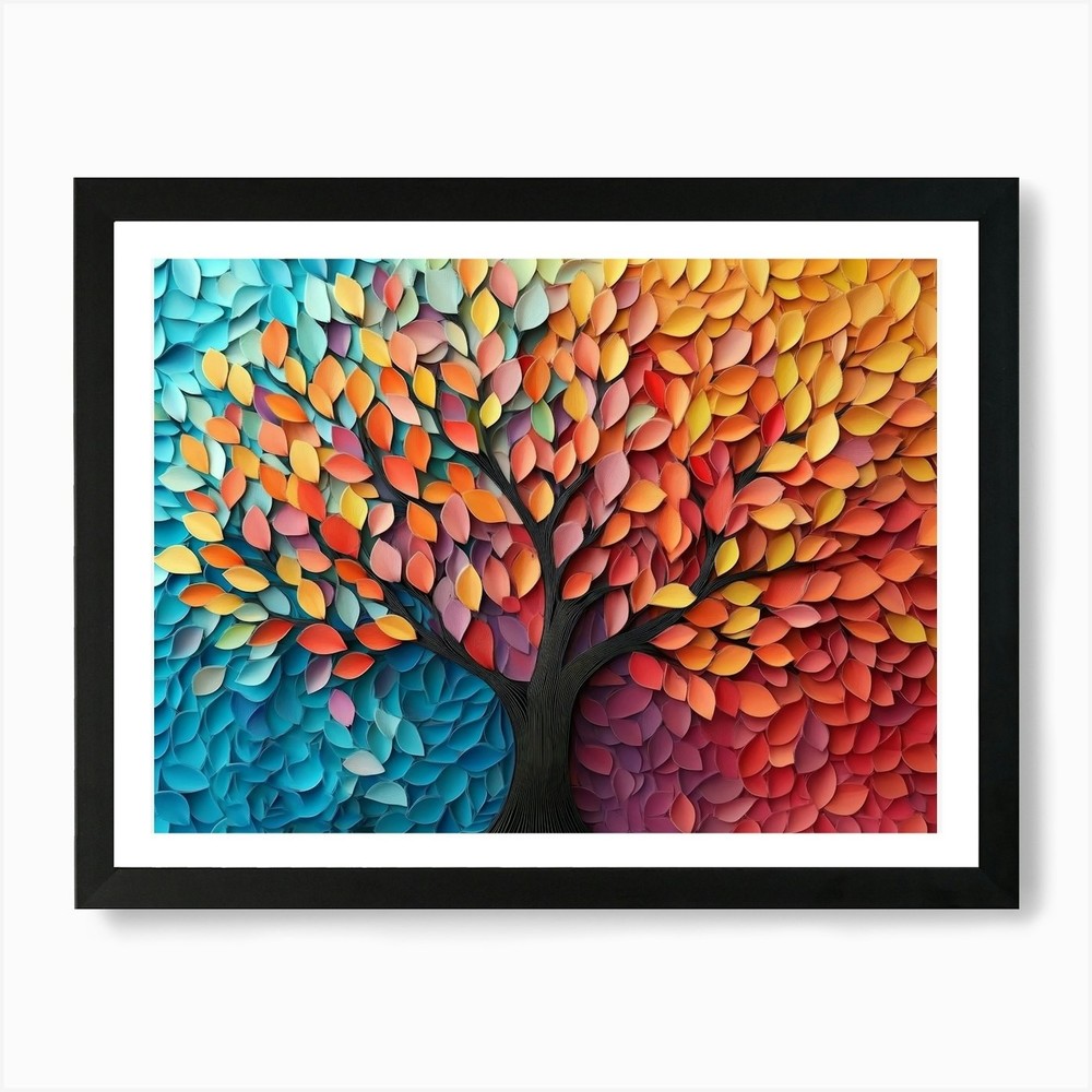 Tree of Life 175 Framed Canvas Wall Art Print Picture  