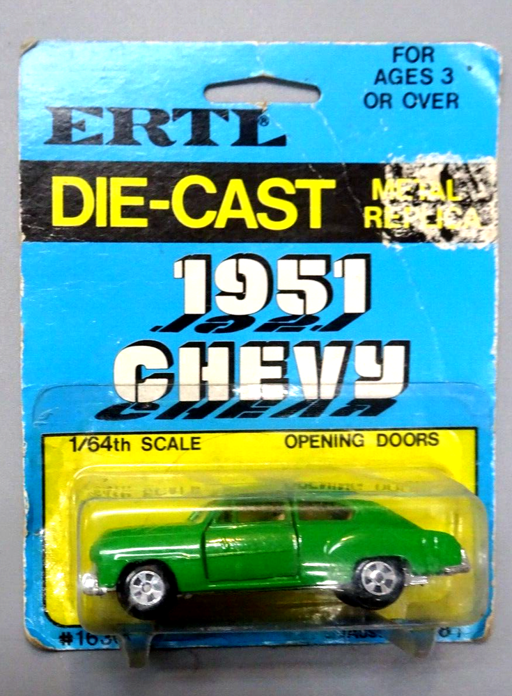 Vintage ERTL #1708 Die-Cast 1951 Chevy 1/64th scale Metal Replica Car MOC
