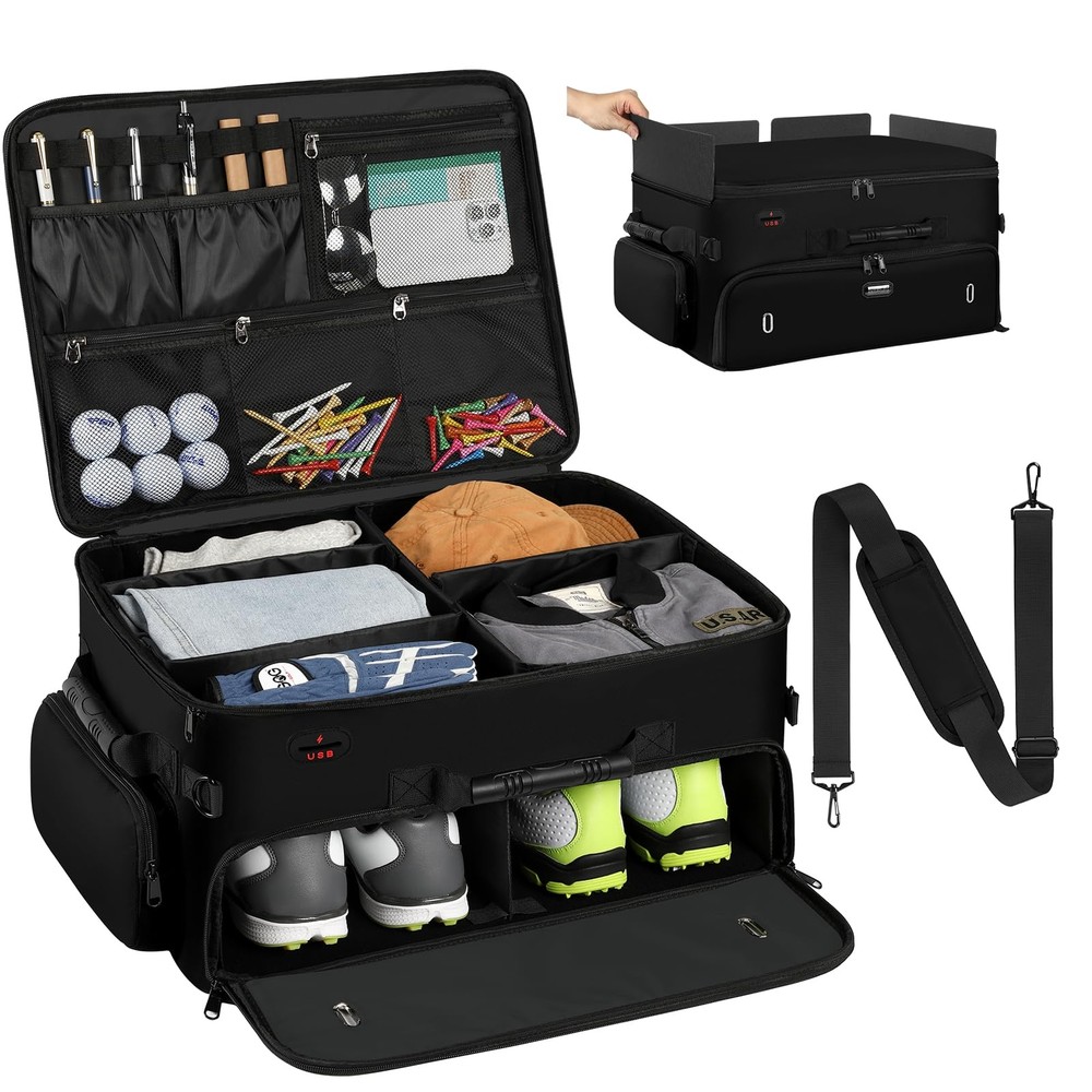 XL 2-Layer Golf Trunk Organizer – Perfect Golf Gift for Men 20x14 Inches