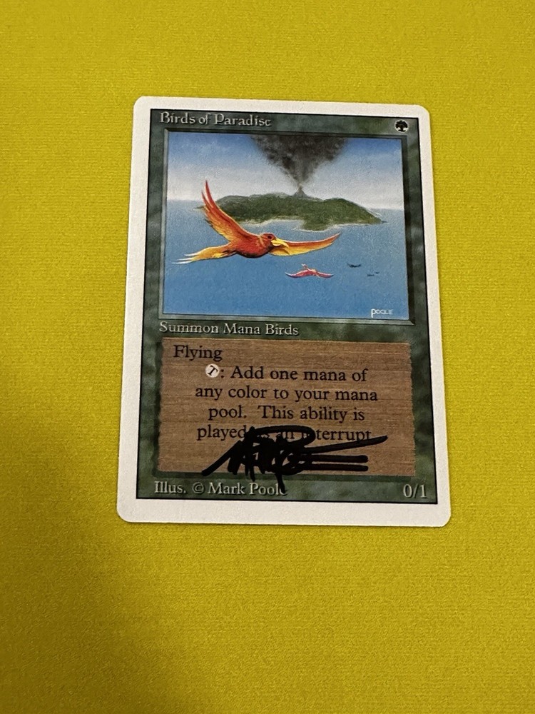 MTG Magic Birds Of Paradise Signed Artist Proof x1 3RD Revised 3ED Mark Poole