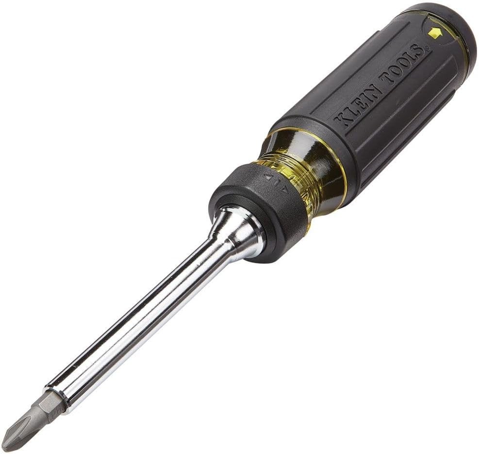 Klein Tools 32305 15-in-1 Multi-bit Ratcheting Screwdriver Black and Yellow