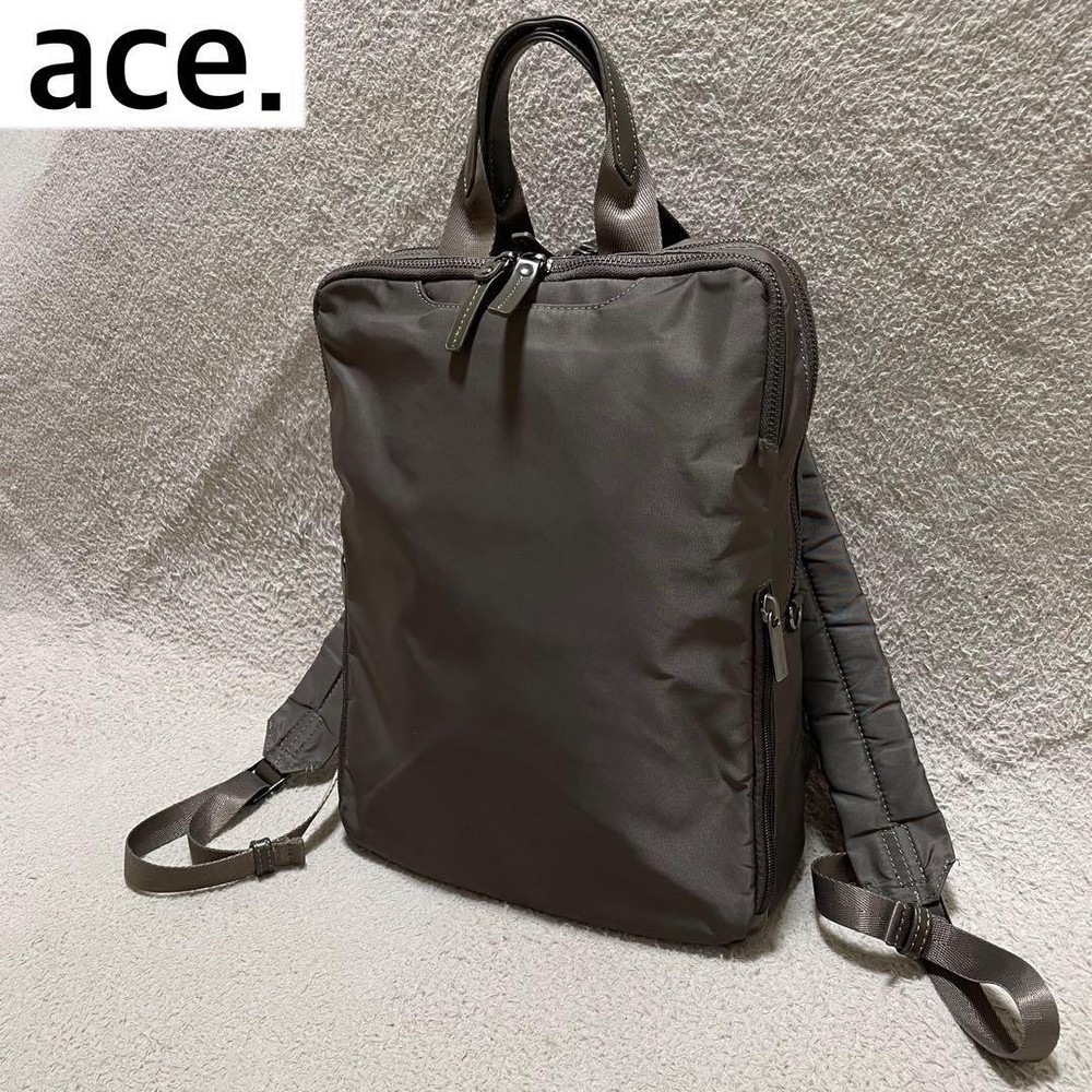 Slim Gray Nylon A4 Business Backpack for Women