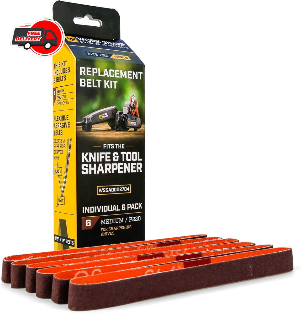 Work Sharp Knife & Tool Sharpener P220 Coarse Grit Replacement Belt Ki