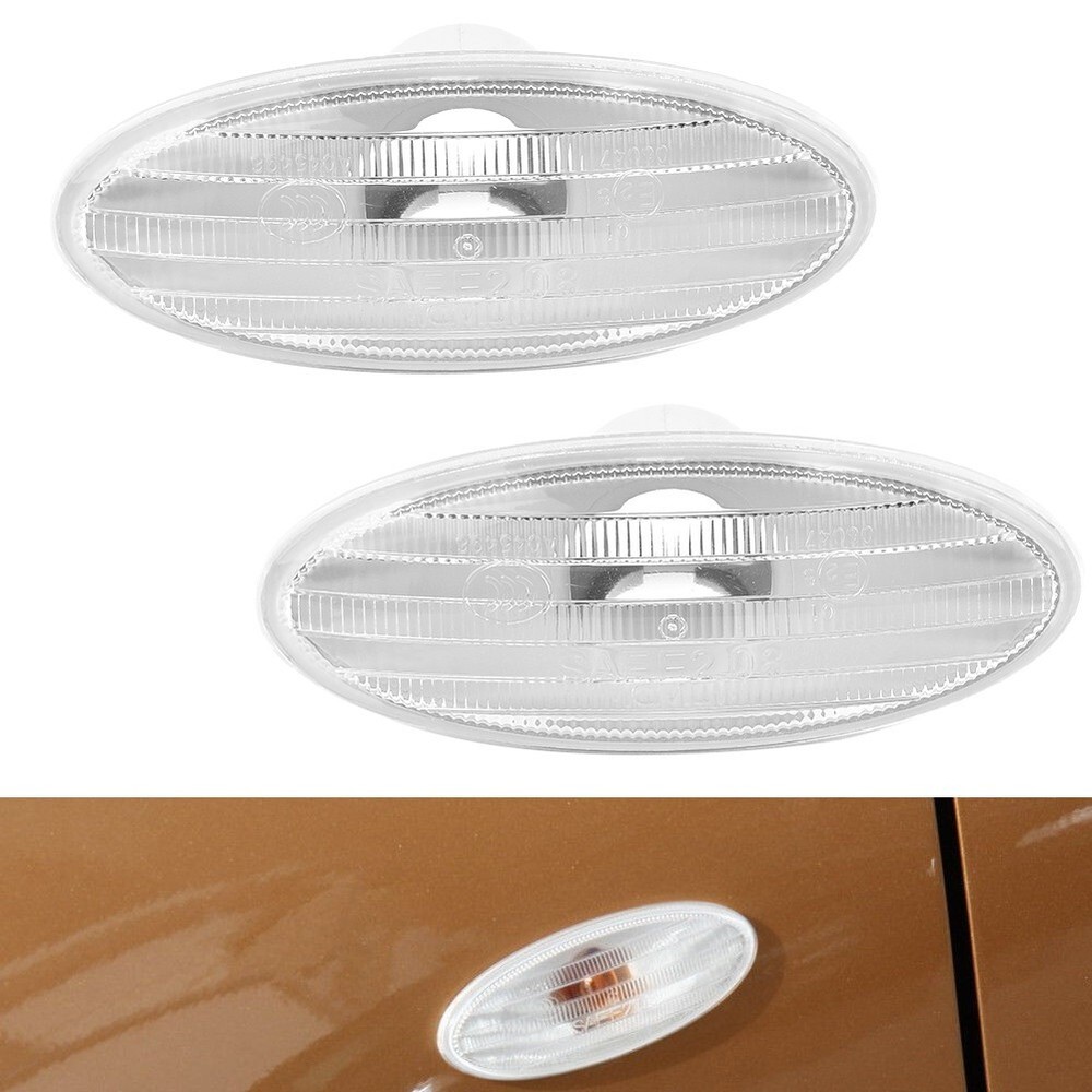 2pcs -Side Turn Signal Light Cover Fender Marker Fit For Nissan Cube Juke Note .